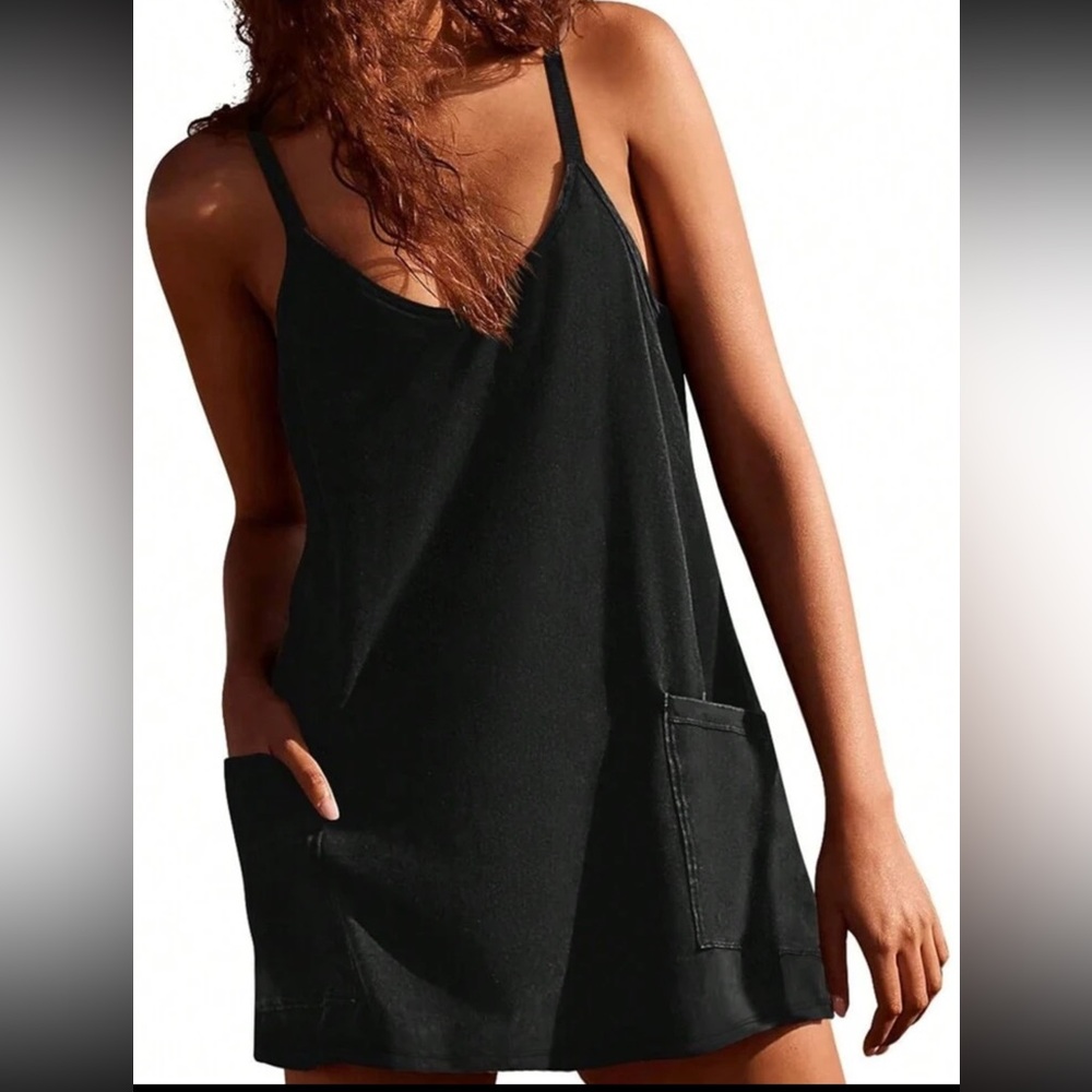 Donated: Black Sleeveless Dress with Pockets - donating 5/7